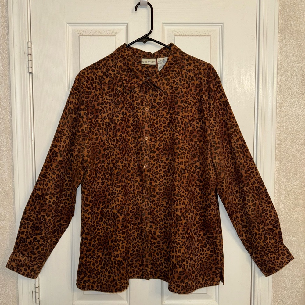 White Stag Animal Print Top - browns/black